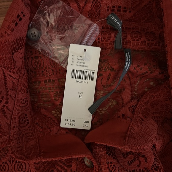 Anthropologie lace button up beach coverup NWT - Picture 2 of 3